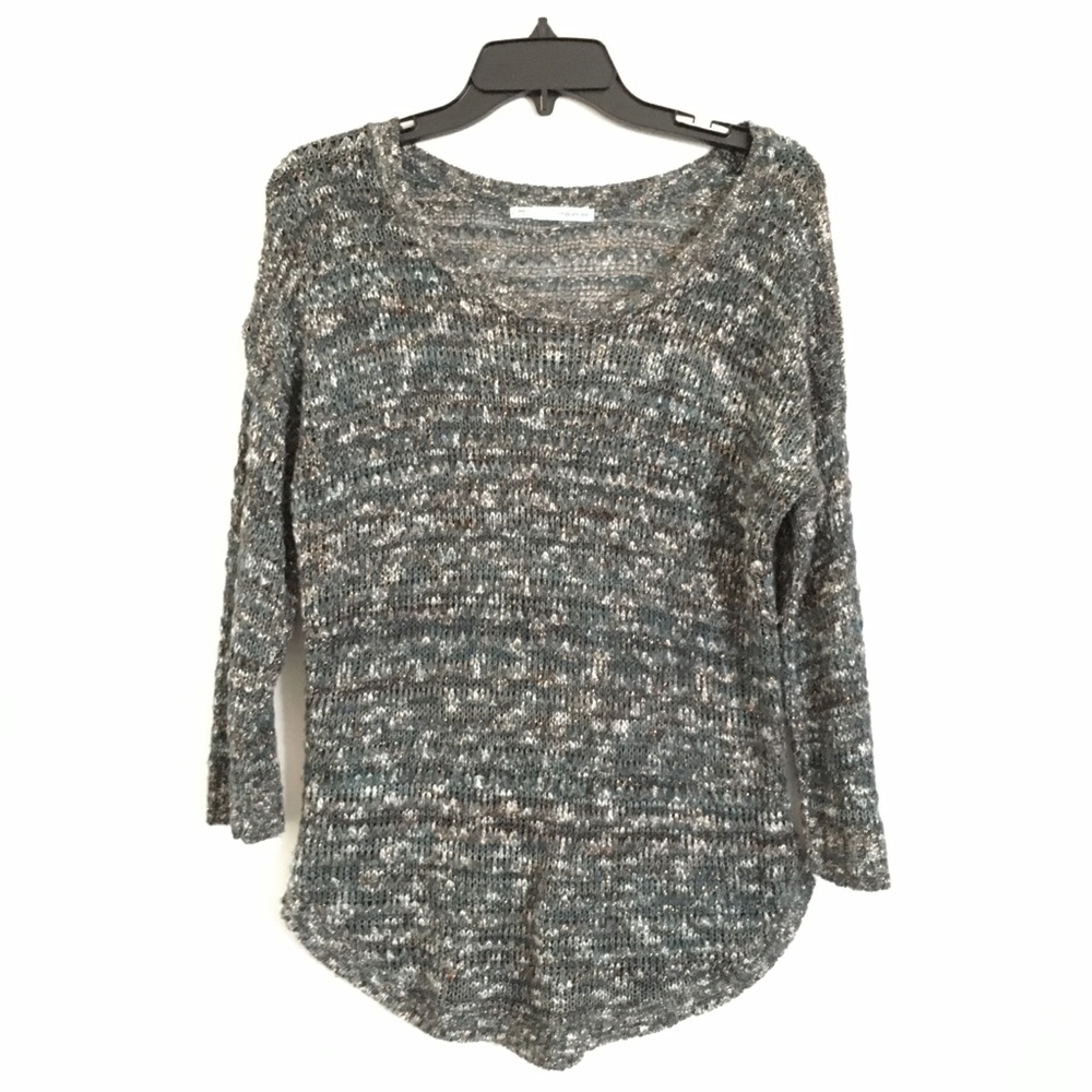 Maurices Teal, White, and Brown Sweater